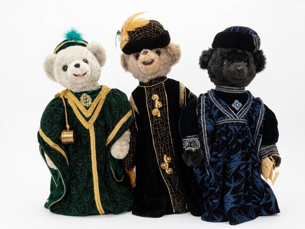 Vintage Tilly Collectibles Bears 3 Wise Men Kings Melchior, Gaspar Balthazar 30"
